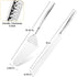 Hand Hammered Silver Plated Stainless Steel Cake Knife & Server Set of 2 For Weddings Home Shower Party Anniversary Pastry Pie Serving Knives Cake...
