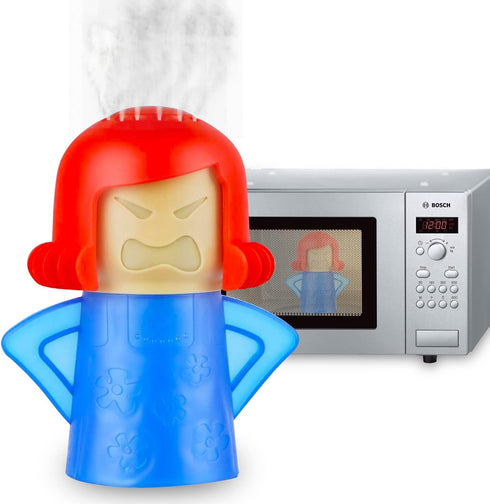 Abnaok Microwave Cleaner, Angry Mama Microwave Cleaner Microwave Oven Steam Cleaner Easily Clean in Minutes Cleans Add Vinegar and Water for Home ...