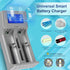 Rechargeable Batteries Charger AA AAA C with Smart LCD Display,Universal Battery Charger Lithium/Ni-Mh/Ni-Cd Rechargeable Coin Battery Charger Lir...