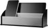 Kantek Acrylic and Silver Aluminum Desk Organizer, 2 Section Letter Mail Sorter, 10.25" x 3.5" x 4", Heavy Duty, Office Organizer, Desk Accessory...