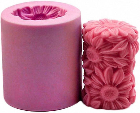 3D Sunflower Candle Mold - MoldFun Helianthus Silicone Craft Art Mold for Handmade Soap, Bath Bomb, Lotion bar, Chocolate, Jello, Crayon, Wax...