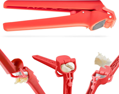 Dreamfarm Garject Lite 2-In-1 Garlic Peeler, Garlic Press & Mincer with Garlic Peel Ejector, Nylon - Red...