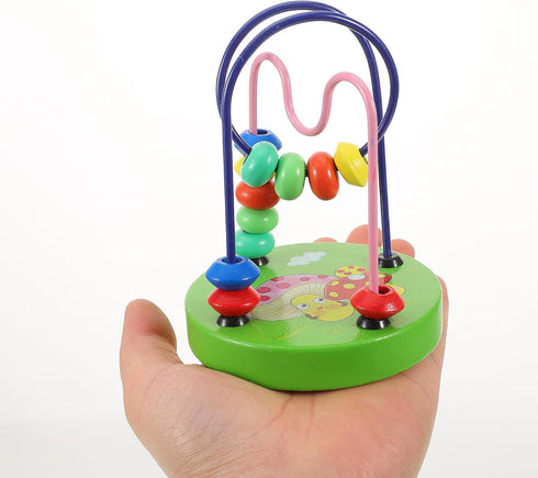 Abaodam Toys Toy Wooden Playset Wooden Bead Maze Beads Maze Game Toddler Bamboo Coaster Cartoon Wood Bead Coaster...