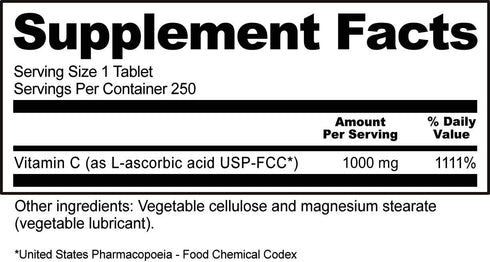NutriBiotic - Vitamin C 1000 Mg, 250 Count Tablets | Essential Immune & Antioxidant Collagen Support Supplement | Pharmaceutical Grade L-Ascorbic ...
