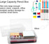 1 PCS Pencil Box,Double Layer Large Capacity Pencil Box,Translucent Plastic Hard Pencil Box, with Snap-tight Lid Stackable Pencil Box, Pencil Box ...