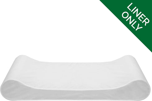 Furhaven Dog Bed Liner Water-Resistant Contour Luxe Lounger Foam Mattress Protector Cover - White, Large...