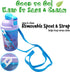 Disney Frozen Deluxe Carrying Strap One Touch Water Bottles with Reusable Built in Straw (Snow Canteen 16.9oz)...