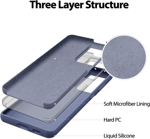 GOOSPERY Liquid Silicone Case for Galaxy S21 Ultra (6.8 inches) Silky-Soft Touch Full Body Protection Shockproof Cover Case with Soft Microfiber L...