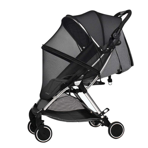 2 in 1 Net Baby Stroller Sun Shades with Zipper Window, Universal Mesh Travel Breathable See Through Outdoor Walking Beach Parasol Windproof Prote...