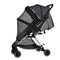2 in 1 Net Baby Stroller Sun Shades with Zipper Window, Universal Mesh Travel Breathable See Through Outdoor Walking Beach Parasol Windproof Prote...