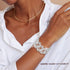 EIELO 6 Pcs Rhinestone Stretch Bracelet for Women Sparkly Clear Crystal Wedding Bridal Bridesmaid Stretch Bracelet Jewelry Stackable Elastic Pearl...