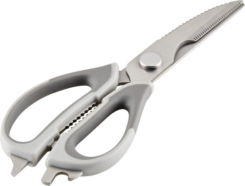 Rachael Ray Professional Multi Shear Kitchen Scissors with Herb Stripper and Sheath, 2 Piece, Gray...