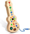 Montessori Toddler Busy Board Toy Busy Board with 15 LED Light Wooden Guitar Busy Board Toy Sensory Toy Light Switch Toy for Toddler and Baby...