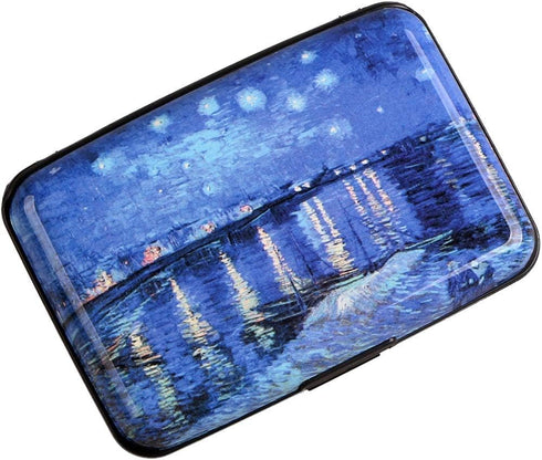Mini Aluminum Cards Wallet RFID Credit Card Holder RFID Credit Card Case Bussiness Card Case Metal ID Case for Men Women-Bridge...
