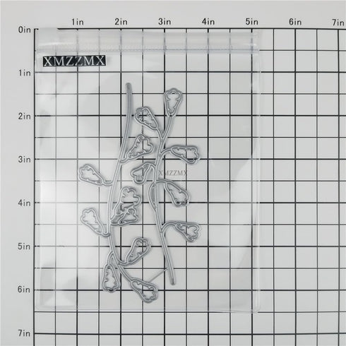 Fruit Branch Plant Metal Cutting Dies for Card Making, Paper Embossing Die Cuts Kit Templates, Storage Pockets Supplies, Photo Frame Album DIY Scr...