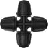 1/4" Drip Irrigation Fittings, 26 Pcs Lock Barbed Cross Connectors for 1/4 Inch Drip Irrigation Tubing Drip Line 4 Way T Parts with Lock Nut for G...