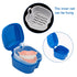 Denture Cleaner Box and Brush Set - 2 Pack Denture Bath Case with Basket + 2 Pack Denture Brush, Portable Denture Retainer Storage Box, False Teet...