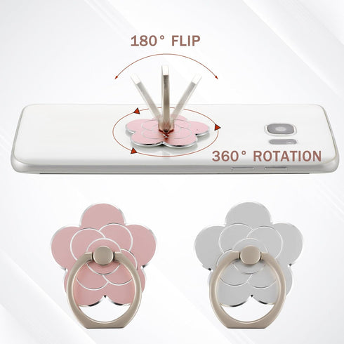 Sibba 2pcs Phone Ring Holder Kickstand Cellphone Flower Finger Ring Grips Stand Metal Universal Accessories Compatible with Smartphone, Mobile Pho...