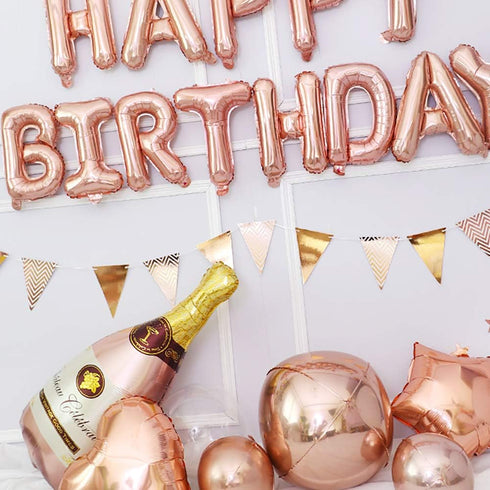 Champagne Bottle Balloons Champagne Glass Balloon Mylar Foil Balloons Birthday Engagement Bachelorette Party Bridal Shower Wedding Celebration Ann...
