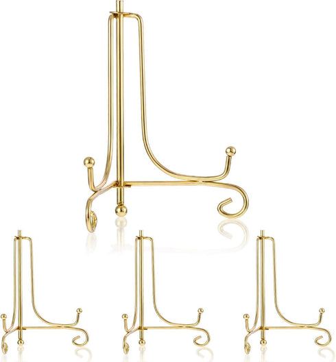 Tatuo 4 Packs Plate Stands for Display 6 Inch Plate Holder Display Stand, Iron Easel Picture Frame Holder, Decorative Photo Holder Stand for Home ...