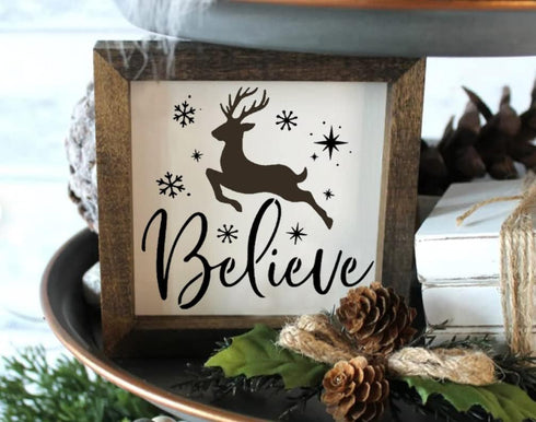 Set of 9 Christmas Stencils for Painting on Wood – Art Stencils for Drawing, Signs, Wall Art, Canvas, Fabric - Stencils for Crafts Reusable - incl...