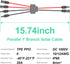 Solar Connectors Cable for 2 Solar Panels, Parallel 10AWG Solar Panel Connectors Y Branch Adapter Tool-free (FMM/MFF)...