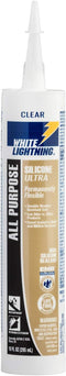 White Lightning W11111010 All Purpose Silicone Ultra 100% All Purpose Silicone Sealant, Clear, 10 fl. oz....