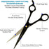 Professional Hair Cutting Scissors - Krisp Shave Japanese Stainless Steel Salon Barber Scissor (7 Inch) - Shears for Men's Beard Mustache Women Ki...
