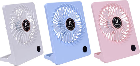 Personal Battery Operated Desk Portable Fan, Rechargeable Fan, 2000mAh Battery Powered Fan, Power Display and 180° Tilt Folding, Ultra Quiet and P...