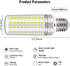 E26 LED Bulbs, 30W LED Light Bulbs Equivalent 250W, 4000K Warm White Light, AC 85-265V, E26 Light Bulbs (4 Pack)...