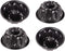 Webake 4 Inch Mini Fluted Tube Pans Nonstick Bakeware Set of 4 for Bundtlette, Angel Food Cake, Kugelhopf, Brownie...