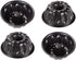 Webake 4 Inch Mini Fluted Tube Pans Nonstick Bakeware Set of 4 for Bundtlette, Angel Food Cake, Kugelhopf, Brownie...