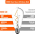 Fishbone Filament LED Edison Bulbs, 60 Watt Equivalent ST64 E26 Dimmable vintage Light Bulbs, 600Lumen 4000K Daylight White Spiral Old Fashioned L...