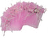50pcs Sheer Organza Favor Bags for Wedding 3.8x4.8'' Gift Bags Samples Display Drawstring Rose Pouches (Pink)...
