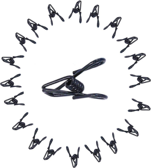 20 Pcs 2 Inch Black Chip Clips, PVC Coating High Elasticity Strength Steel Clothes Pins, Food Clips and Bag Clips...