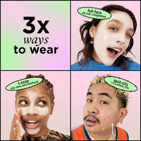 ZitSticka PORE VAC, Acid-Rich Clay Mask To Vacuum Pores + Smooth Texture | Derm-Backed (100 ml)...