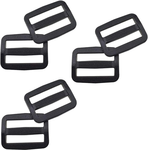 20Pcs plastic Slide Buckles, Webbing Strap Fastener for Backpack 3/4 Inch/ 20mm (Inner Length) Plastic Slides Button Bulk Adjustable Webbing Trigl...