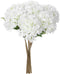 5 Pcs Artificial Silk Hydrangeas Flowers 18'' Bouquet Arrangement, for Home Decor, Wedding, Office, Room, Hotel, Event, Party Decoration (White)...