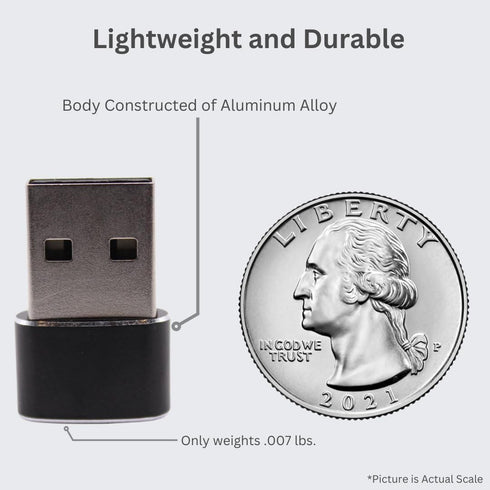 USB Type C Female to USB A Male Charger Converter Adapter 5 Pack for iPhone 15/Pro/Pro Max/Plus/14/13/12, XS/XR/X, Watch Series. iPad, Samsung (Bl...