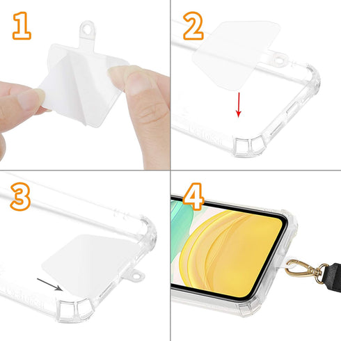 SHANSHUI Phone Tether Tab, 2PCS Universal Cell Phone Lanyard Tether Pad for All Smartphones Full Coverage Cases...