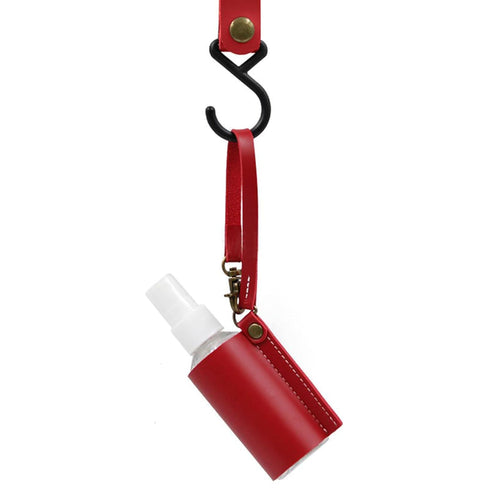 Disinfectant Holder - 60ml Sanitizing Spray Bottle Bag Holder - Belt Loops, Clip On Backpacks & Purses -(Reusable Bottles White) (Red)...