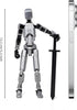 Upgraded T13 Action Figure with Wings and Holder -?Assembly Completed? Dummy 13 Robot, 3D Printed Flexible Titan Gift, Multi-Jointed Lucky Desk Ex...