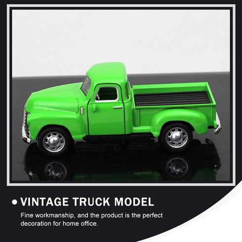 Toyvian Metal Classic Cars Model Die Cast Old Pickup Truck Figurine Alloy Vintage Collectible Toy Car Mini Car Photo Prop for Home Desk Cabinet Bo...