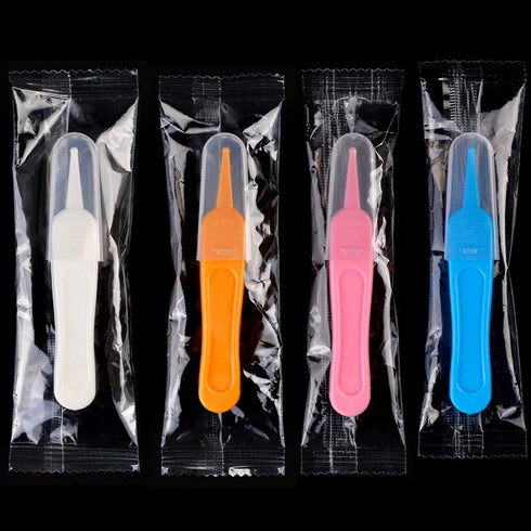 4 Pieces Nose Cleaning Tweezers Safe and Effective Clip Care Ear Nose Navel Clean Tool Nipper Plier Pincet Forceps...