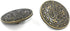 Bezelry 12 Pieces Celtic Flowers Metal Shank Buttons. 23mm (7/8 inch) (Antique Brass)...
