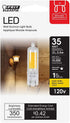 Feit Electric BP35G9/830/LED/6 35-Watt EQ DM G9 Base T4 Specialty LED Light Bulb, 6-Pack...
