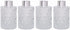 Hosley Mid Century Modern Glass Diffuser Bottles Set of 4 - 4 Inch High, Ideal for Essential Oils, Replacement Diffusers & Reed Sticks, DIY Crafts...