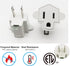 3 Prong to 2 Prong Adapter,YOELVN 3-2 Prong Grounding Outlet Converter, Portable Fireproof 200? Resistant Wall Outlet Plug Adapter,Three Prong Ada...