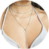 Layered Long Choker Necklace Silver Rhinestone Y Drop Necklaces Sparkly Crystal Lariat Necklace Chain for Women...