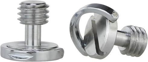 Haoge 3/8" D-Ring Stainless Steel Mounting Fixing Screw for Camera Tripod Monopod Quick Release Plate (Pack of 2)...